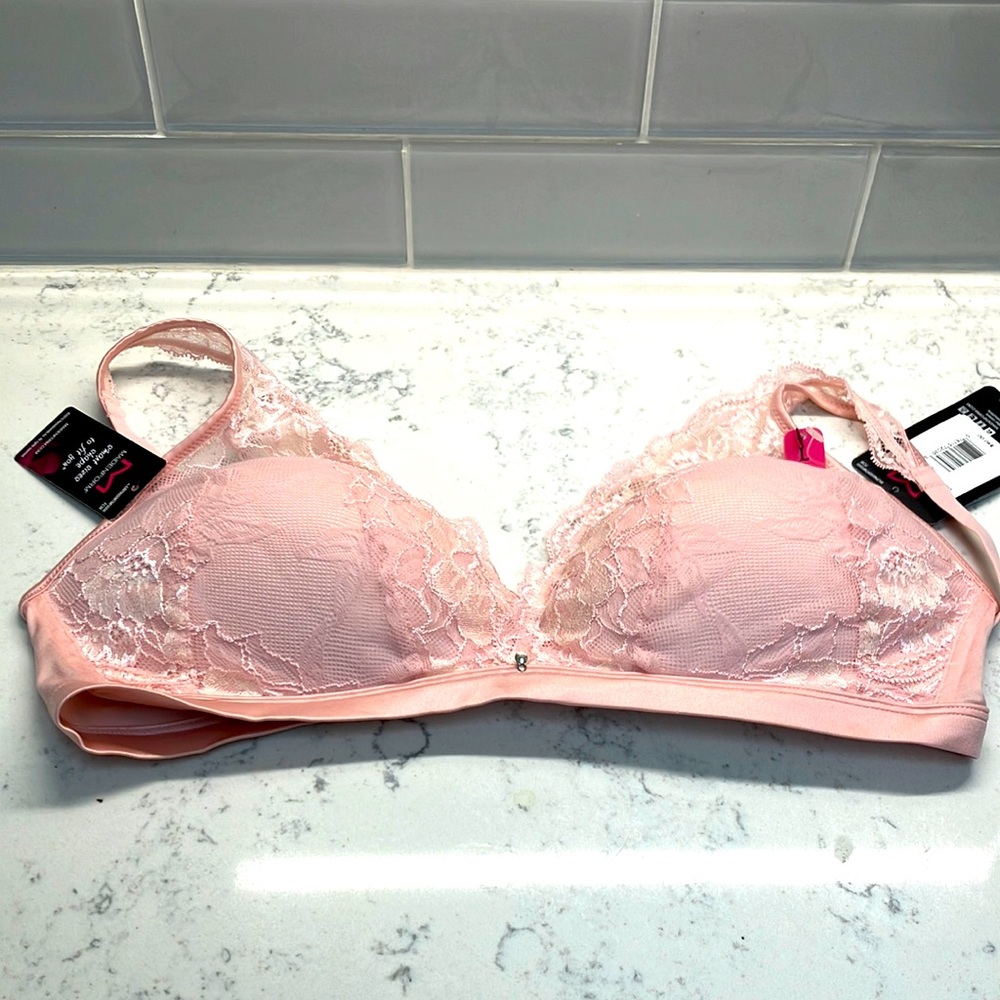 Maidenform Pink Lacy bralette large NWT new with tags never worn